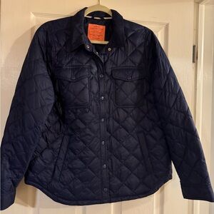 J.Crew navy quilted puffer jacket